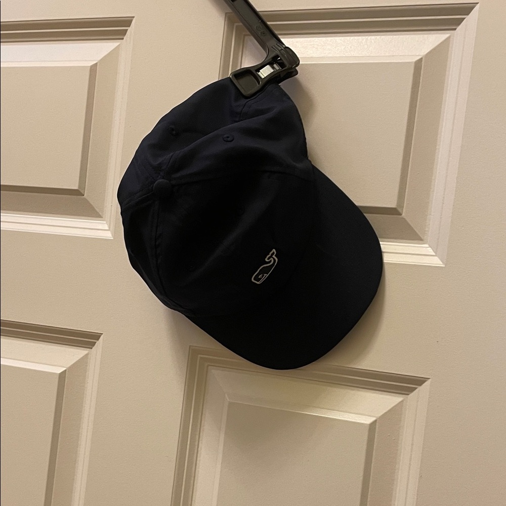 Vineyard Vines Navy Cap with Embroidered Whale